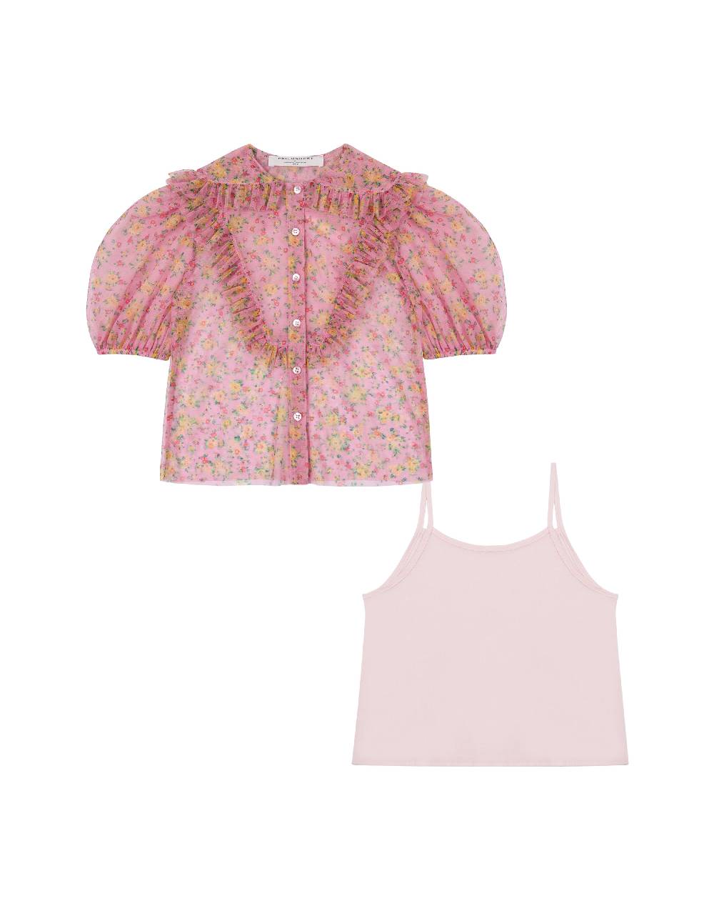 Philosophy Di Lorenzo Serafini Kids camicia in tulle con stampa fiori ACQUISTA ORA