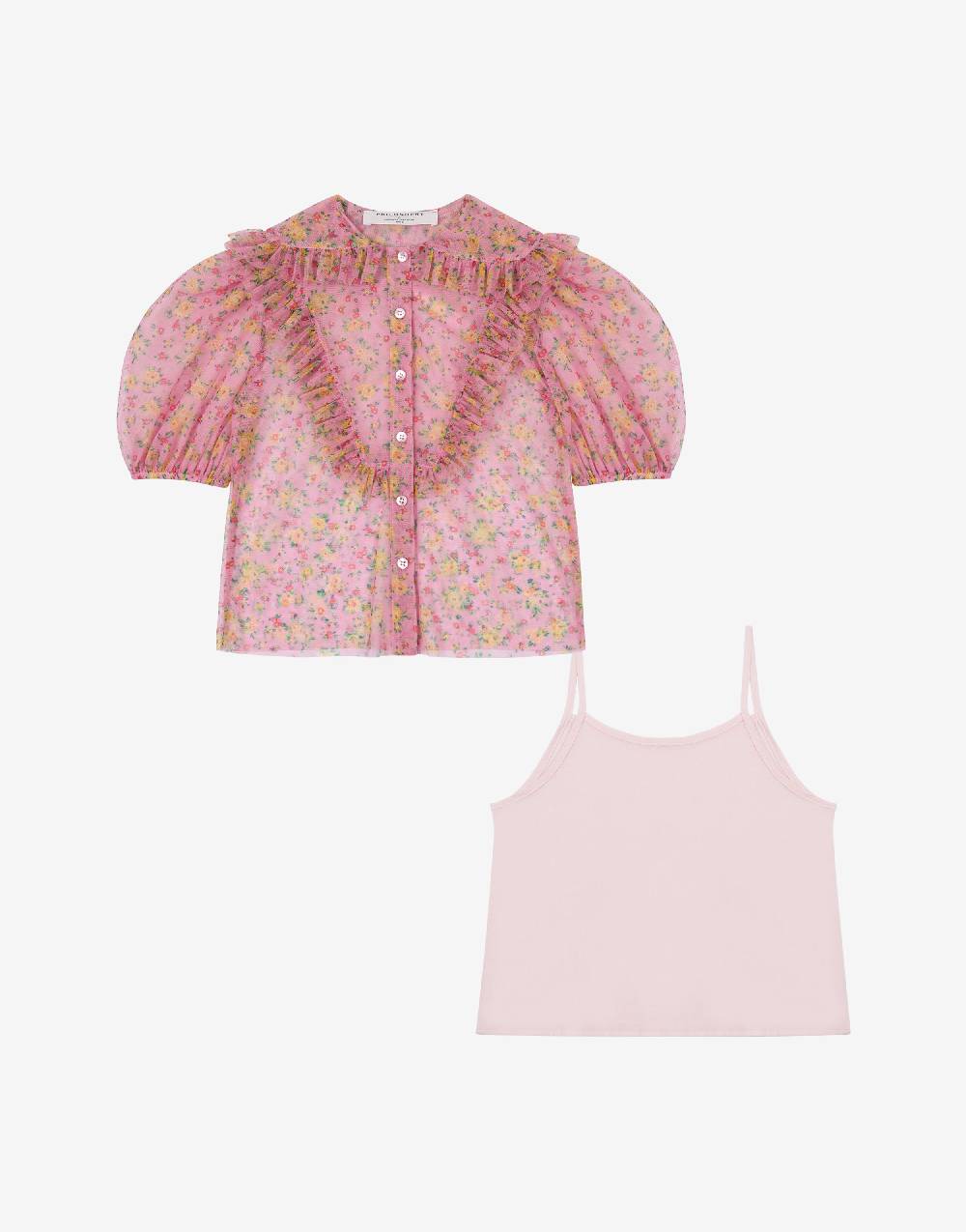 Philosophy Di Lorenzo Serafini Kids camicia in tulle con stampa fiori ACQUISTA ORA