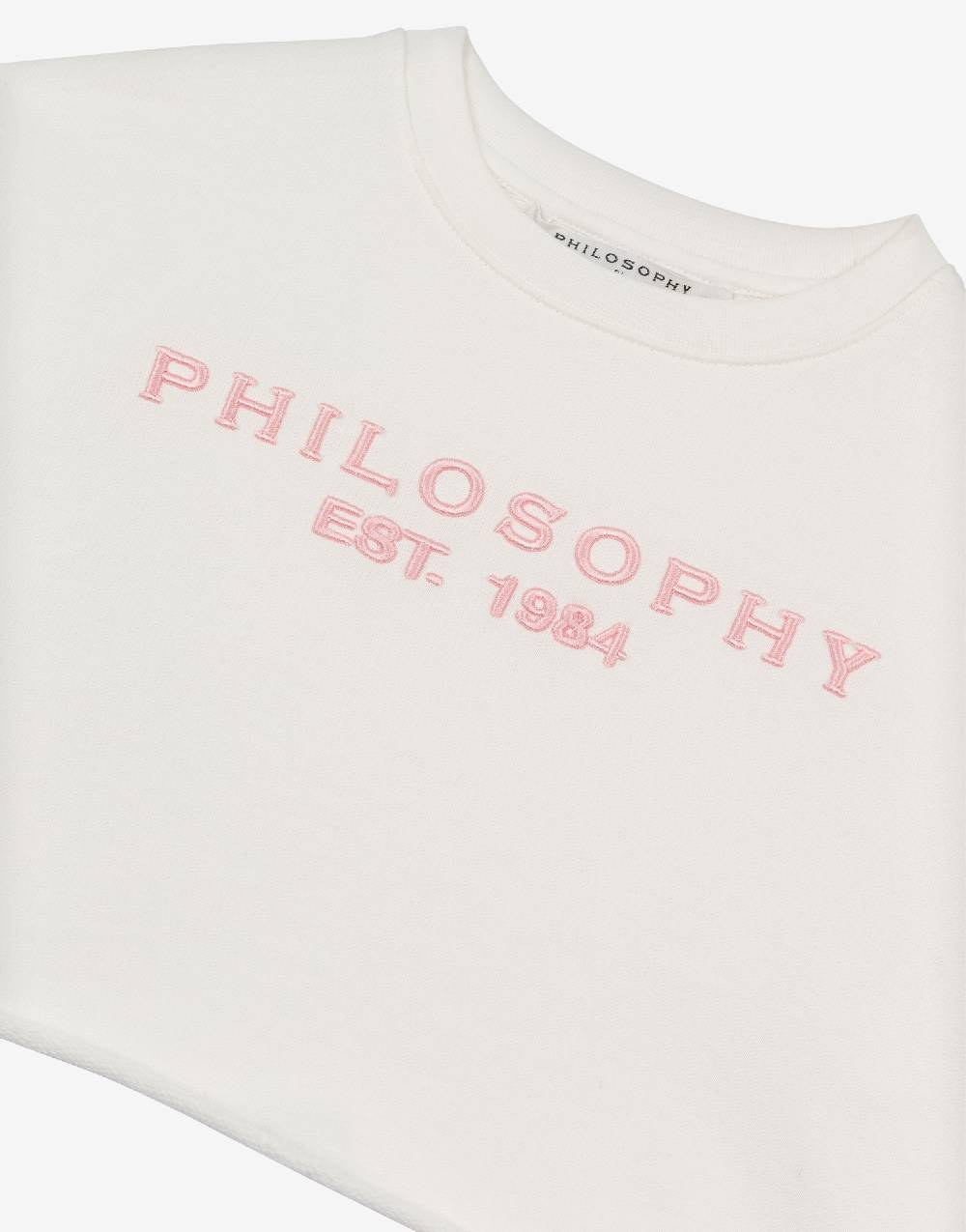 Philosophy Di Lorenzo Serafini Kids felpa in cotone con ricamo logo Latest stili