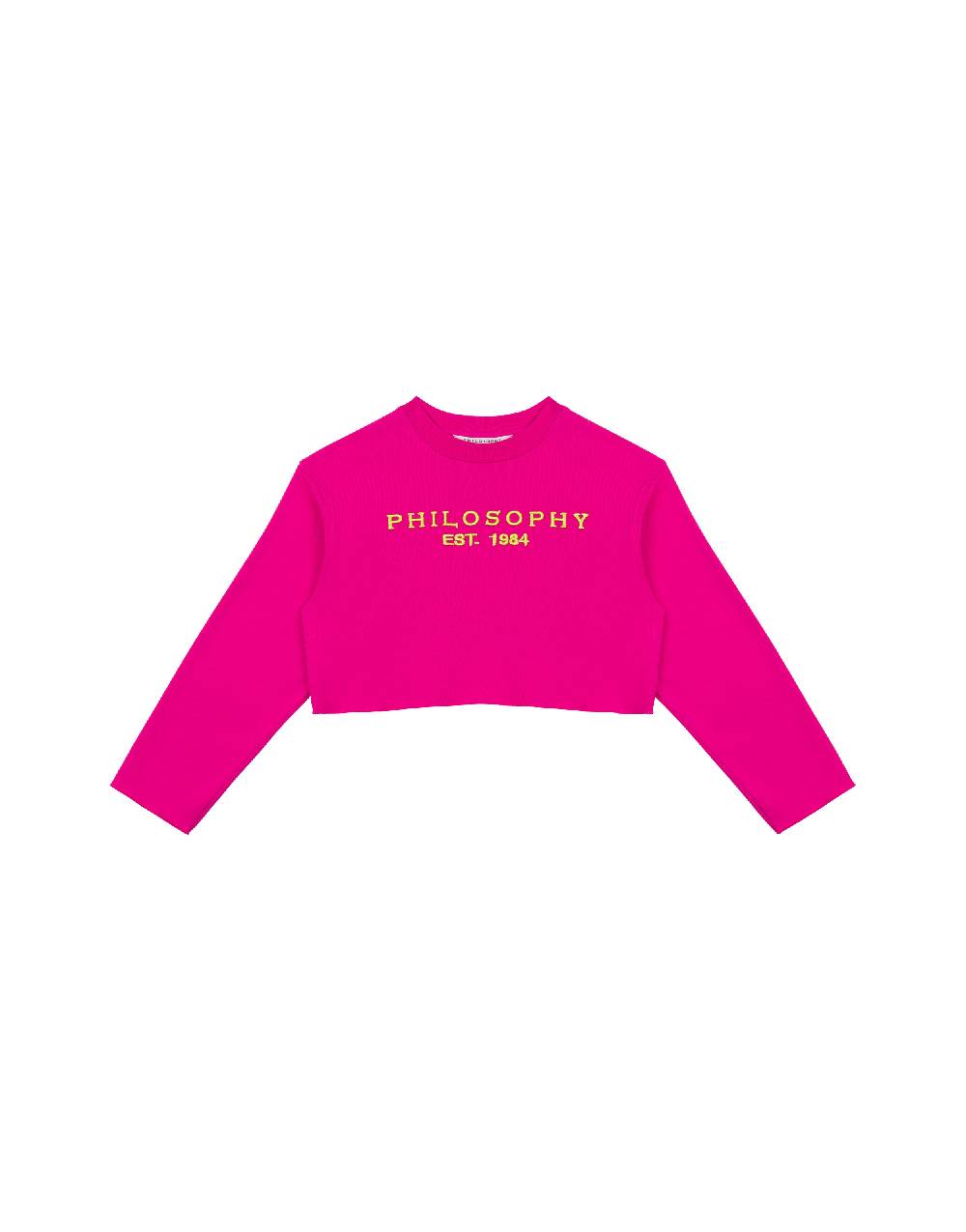 Philosophy Di Lorenzo Serafini Kids felpa in cotone con ricamo logo Ultimi due giorni