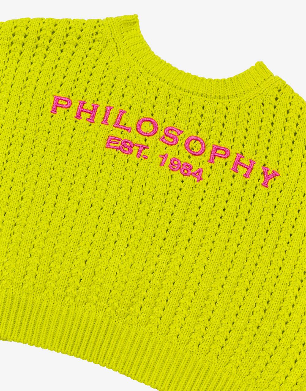 Philosophy Di Lorenzo Serafini Kids gilet in maglia con ricamo logo Offerta speciale della fabbrica
