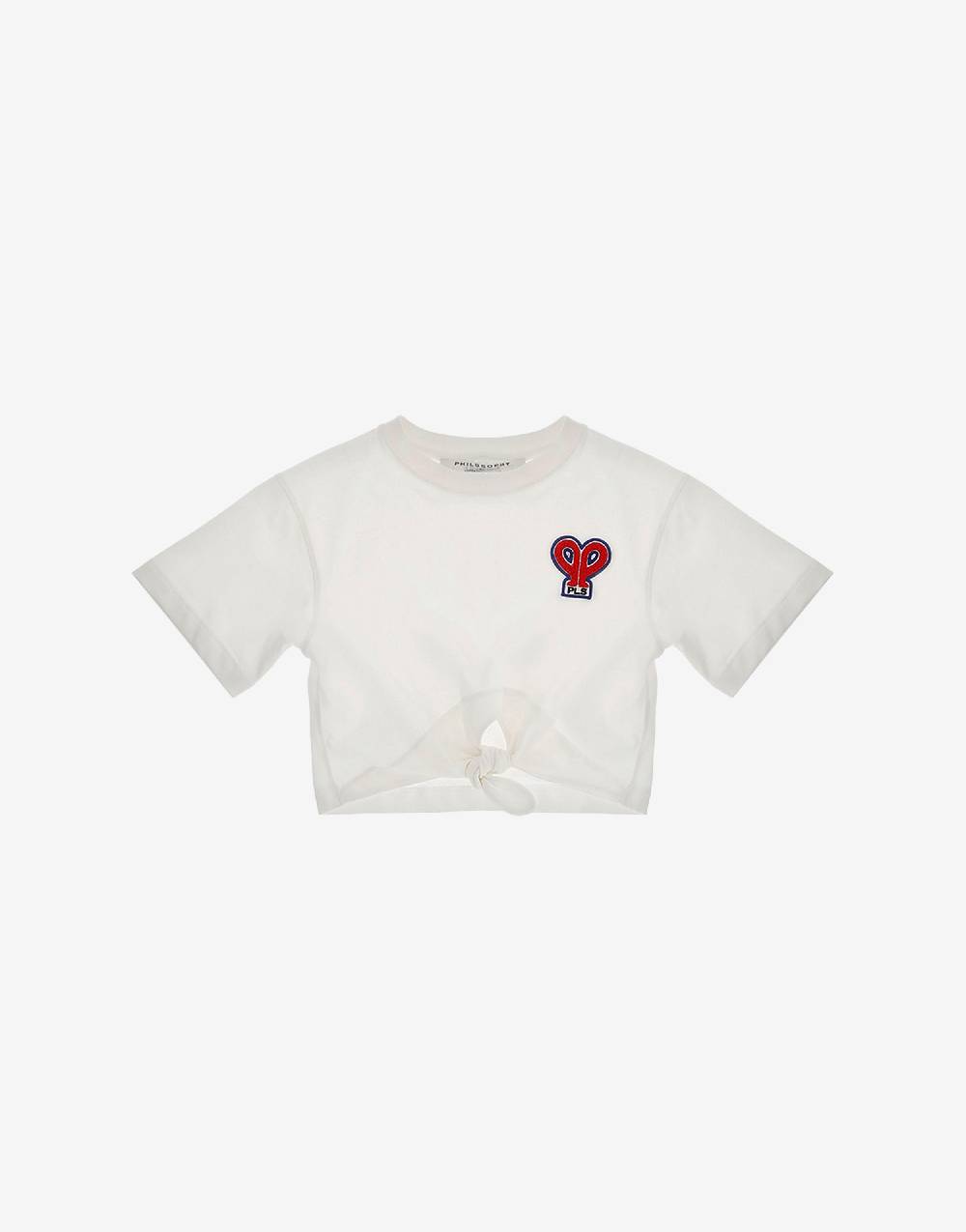 Philosophy Di Lorenzo Serafini Kids t-shirt crop con patch 'doppia P' Discount Store per i nuovi prodotti