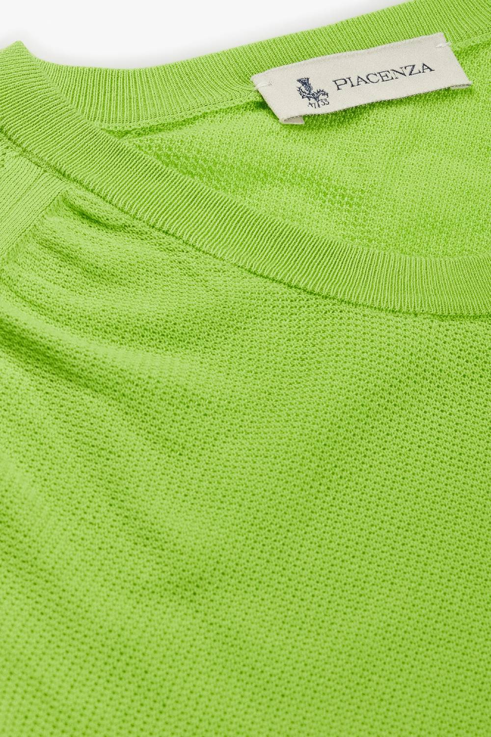 Piacenza 1733 Maglia maniche corte micro mesh stitch verde fluo Offerte
