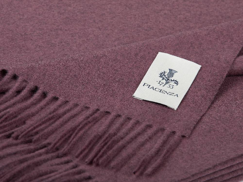 Piacenza 1733 Aeternum Plaid vinaccia in puro Cashmere Qualità