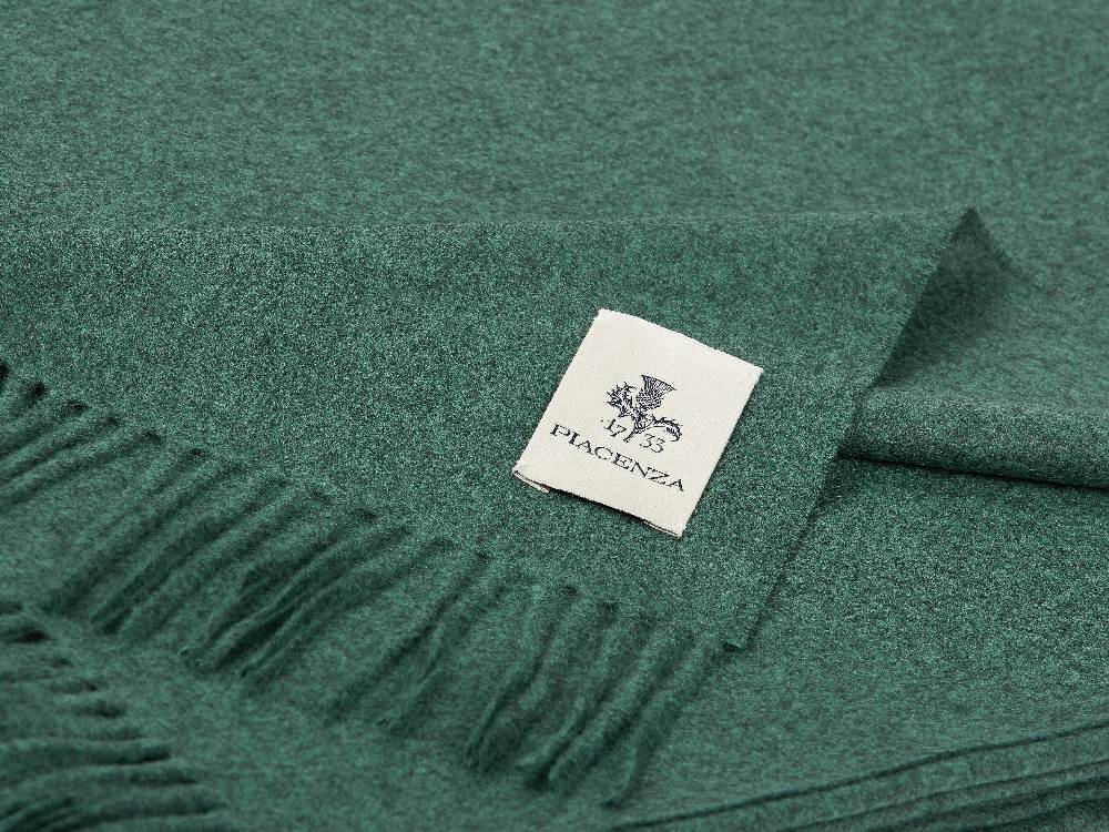 Piacenza 1733 Aeternum Plaid verde scuro in puro Cashmere Pezzi Unici