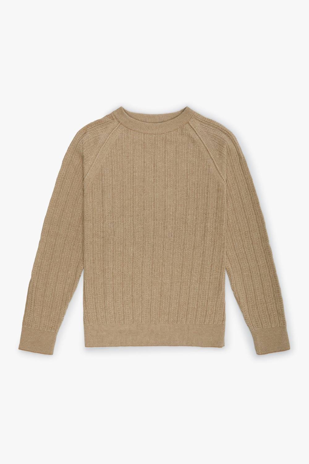 Piacenza 1733 Maglia maniche lunghe two tone ladder rib naturale Negozi Online