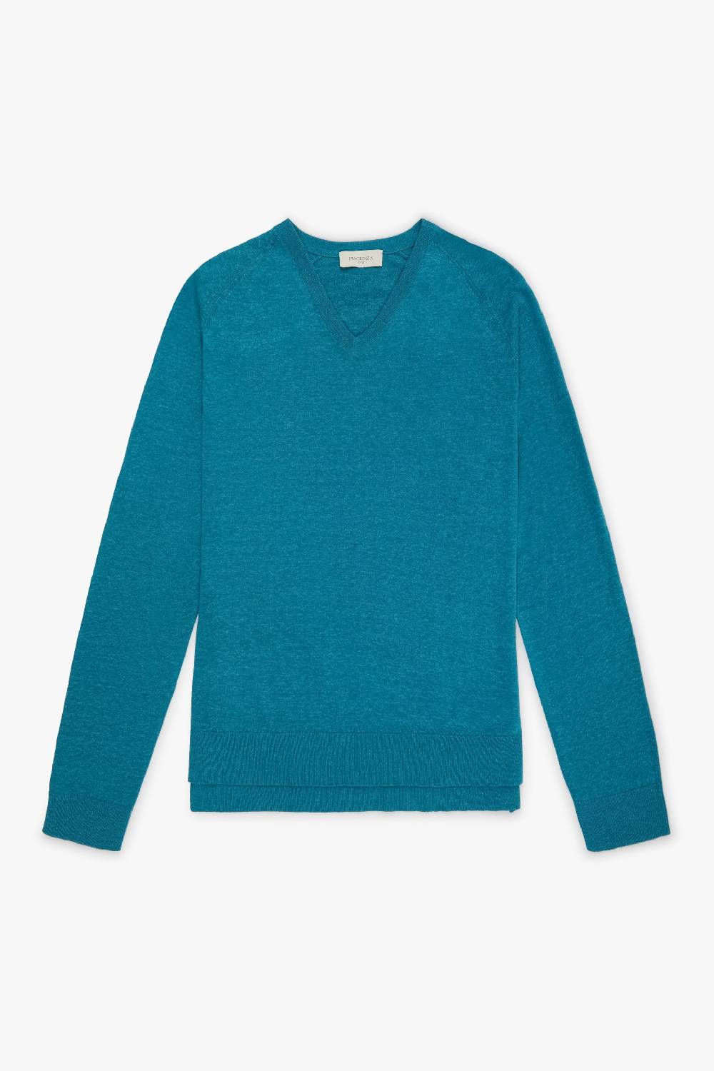 Piacenza 1733 Maglia maniche lunghe scollo a V verde oceano Convenienza