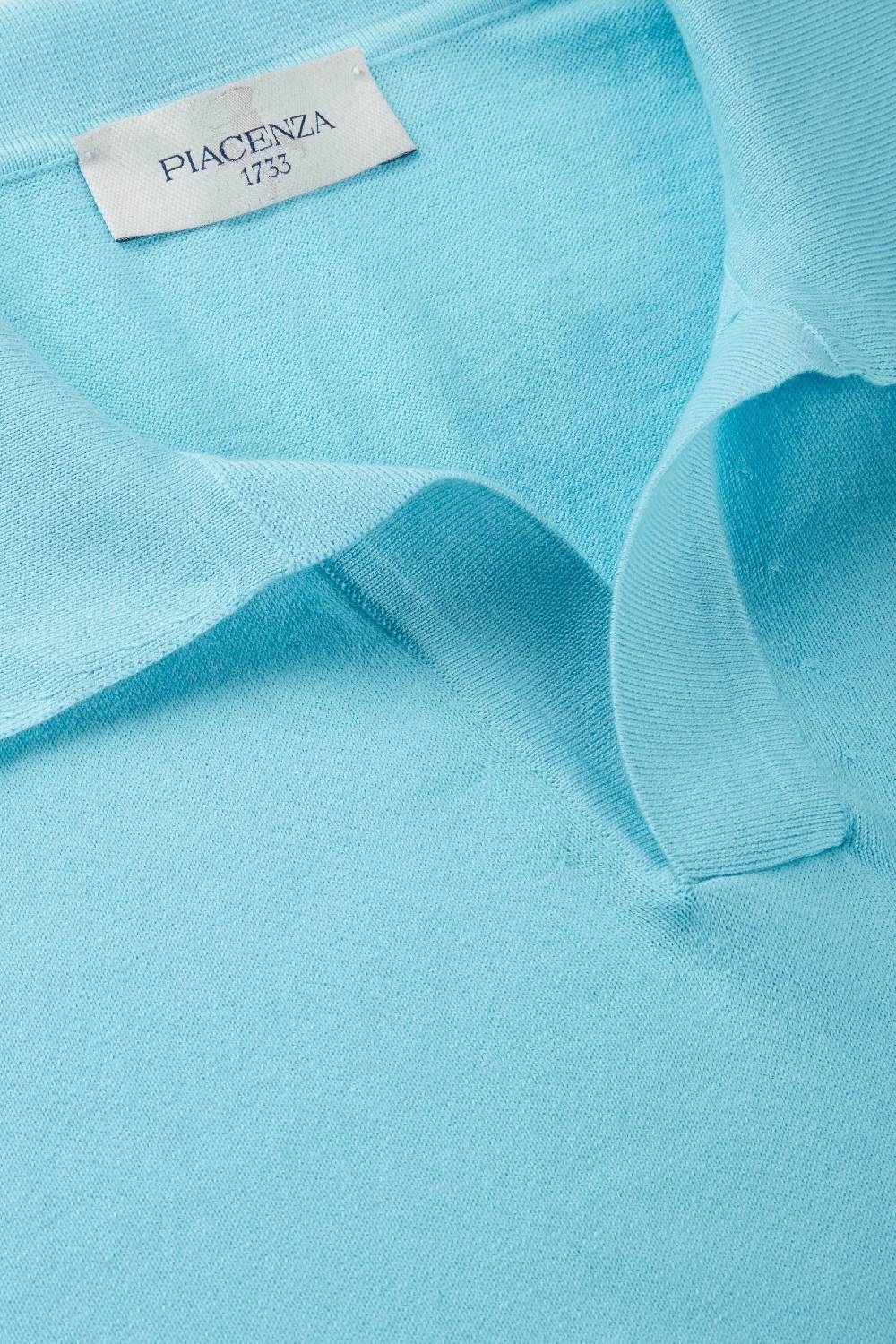 Piacenza 1733 Polo azzurra maniche corte Presa