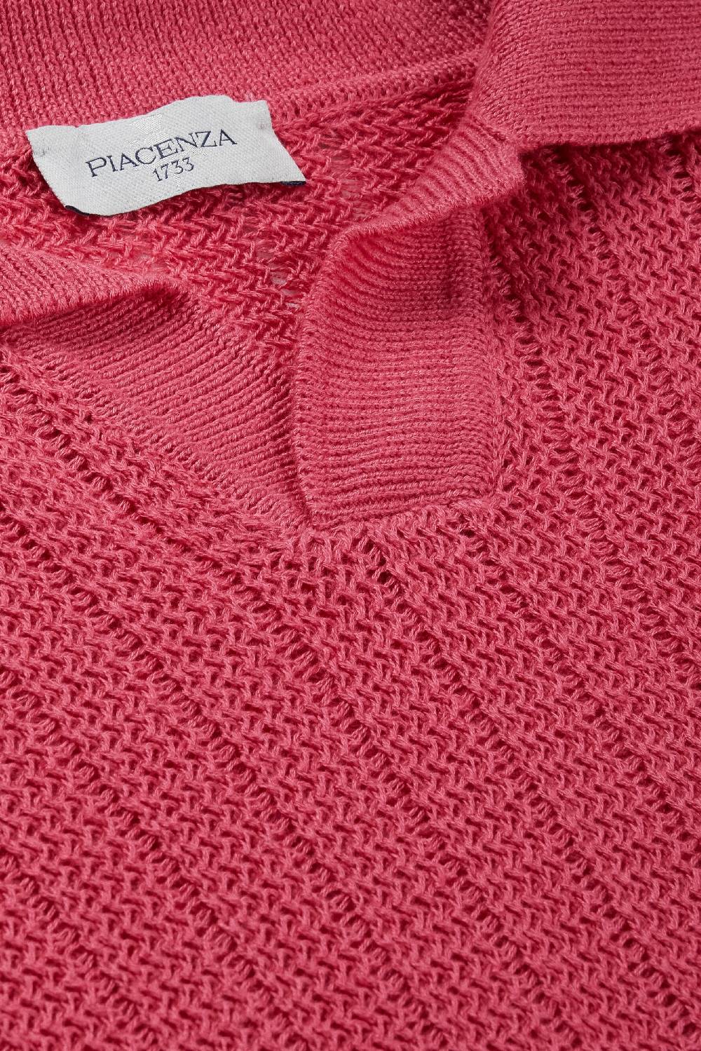 Piacenza 1733 Polo maniche lunghe fragola Sconto