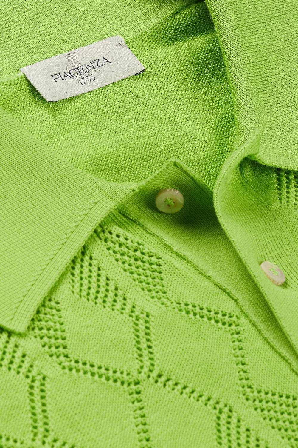Piacenza 1733 Polo maniche corte crochet verde fluo Hotsell