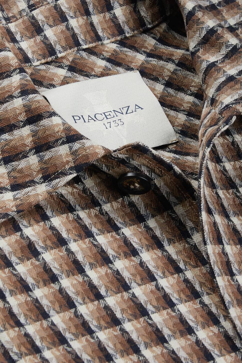 Piacenza 1733 Giacca camicia marrone e blu Moda