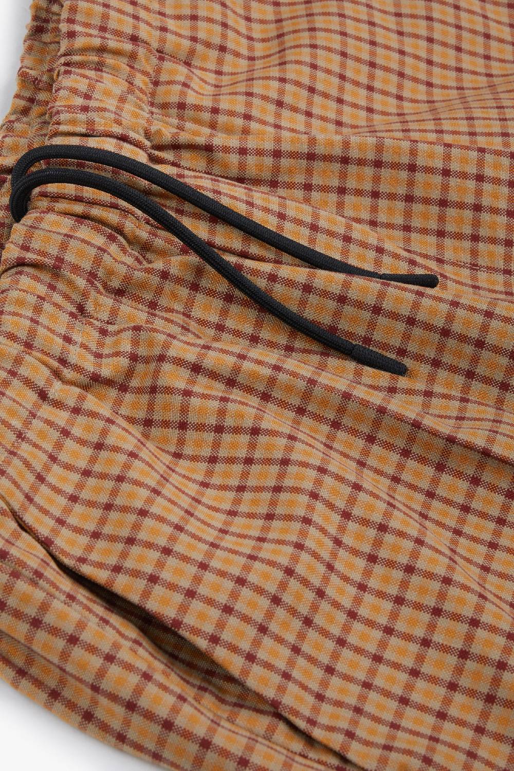 Piacenza 1733 Bermuda micro check cammello e bordeaux 2025