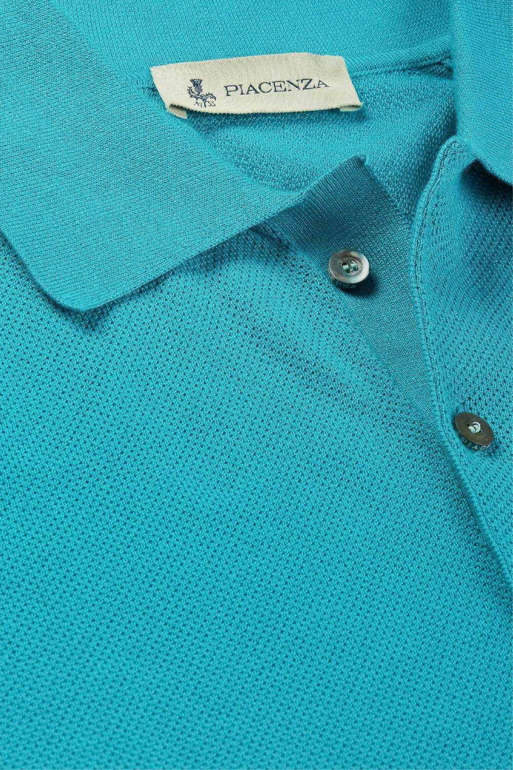 Piacenza 1733 Polo maniche lunghe micro mesh verde I Più Venduti