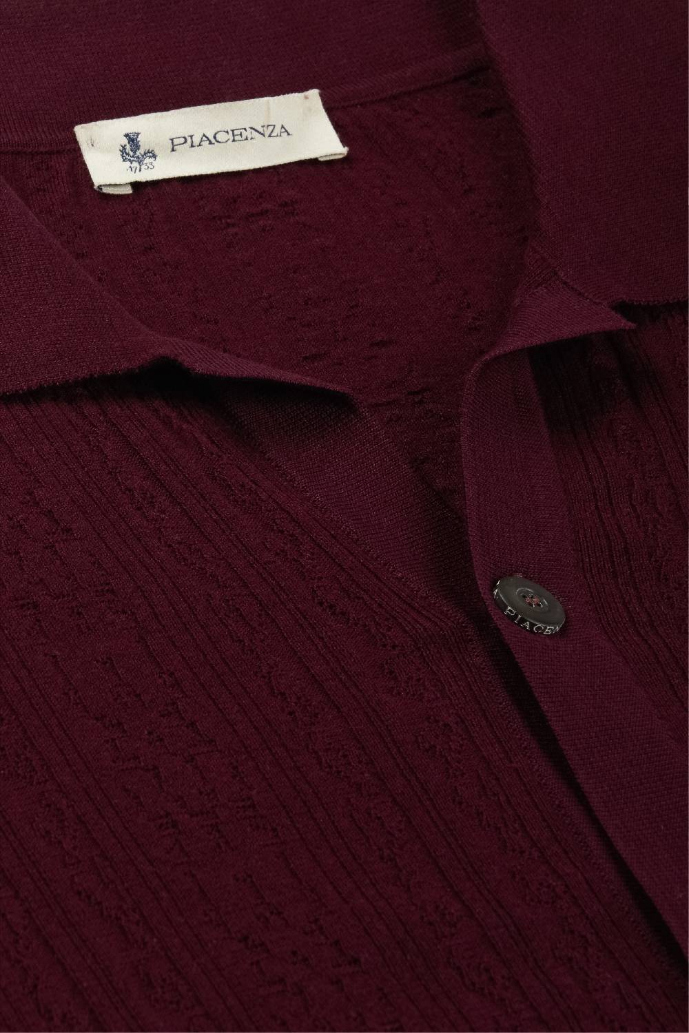 Piacenza 1733 Camicia maniche corte broken flat rib vinaccia 2025
