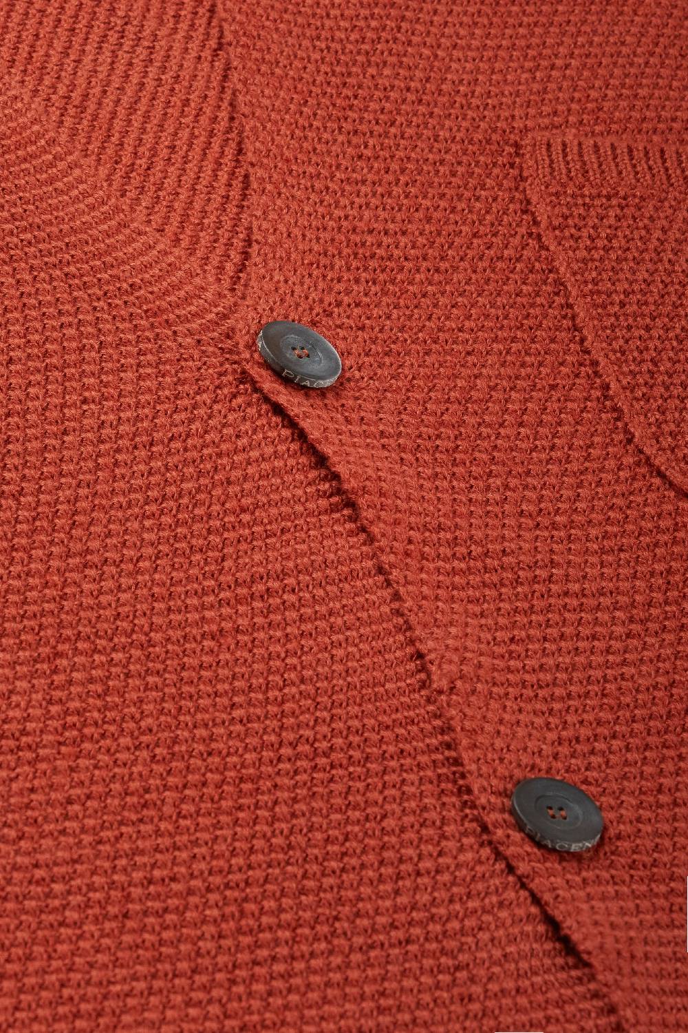 Piacenza 1733 Cardigan Camicia con bottoni mattone In Linea