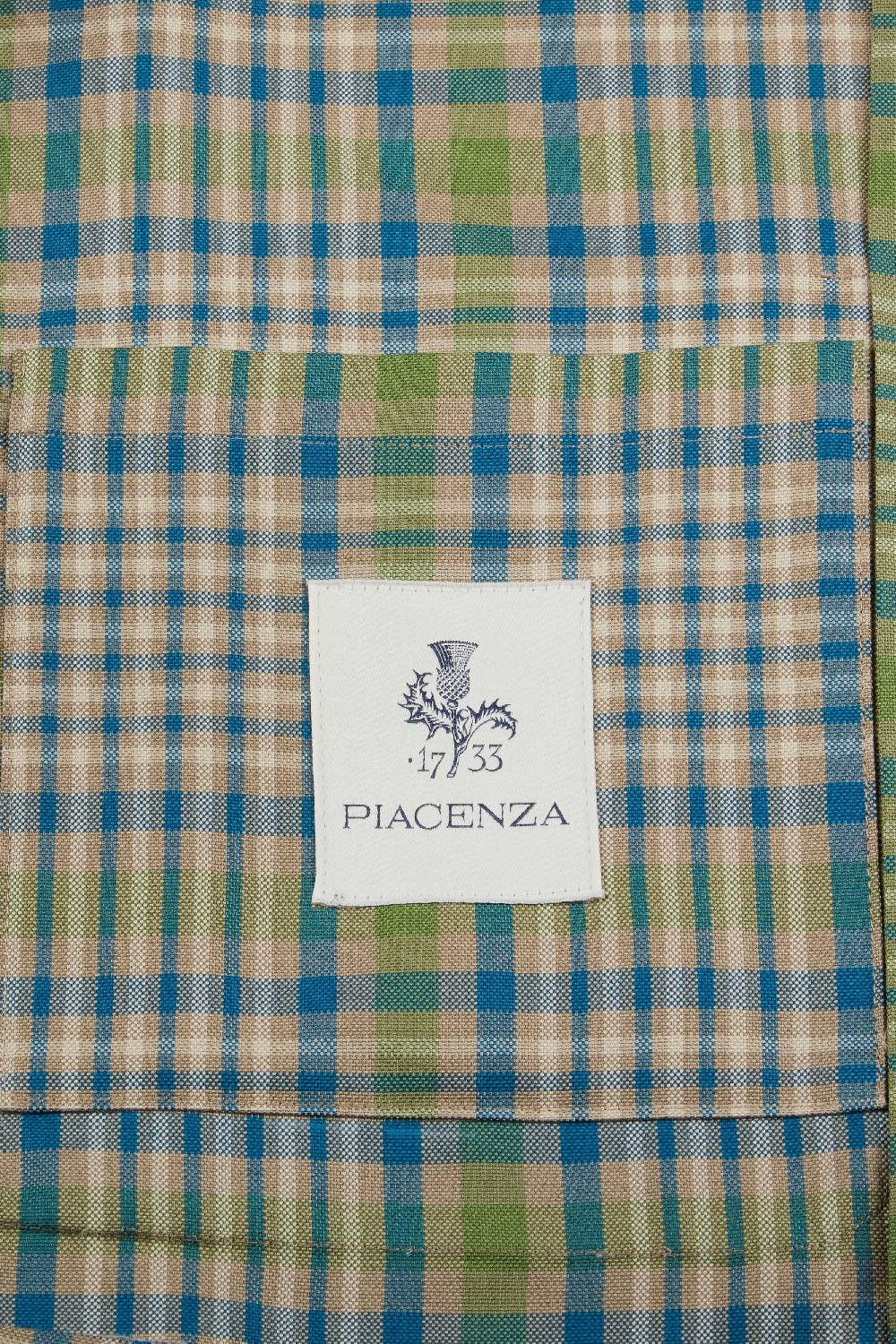 Piacenza 1733 Giacca plain azzurro e verde Soddisfazione Garantita
