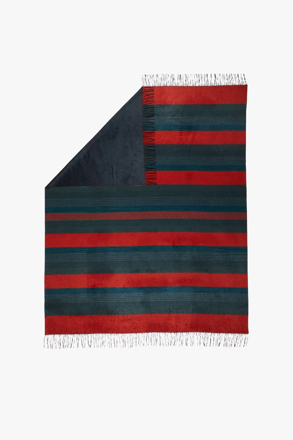 Piacenza 1733 BILBO Plaid righe Blu e Rosso Affare Del Giorno