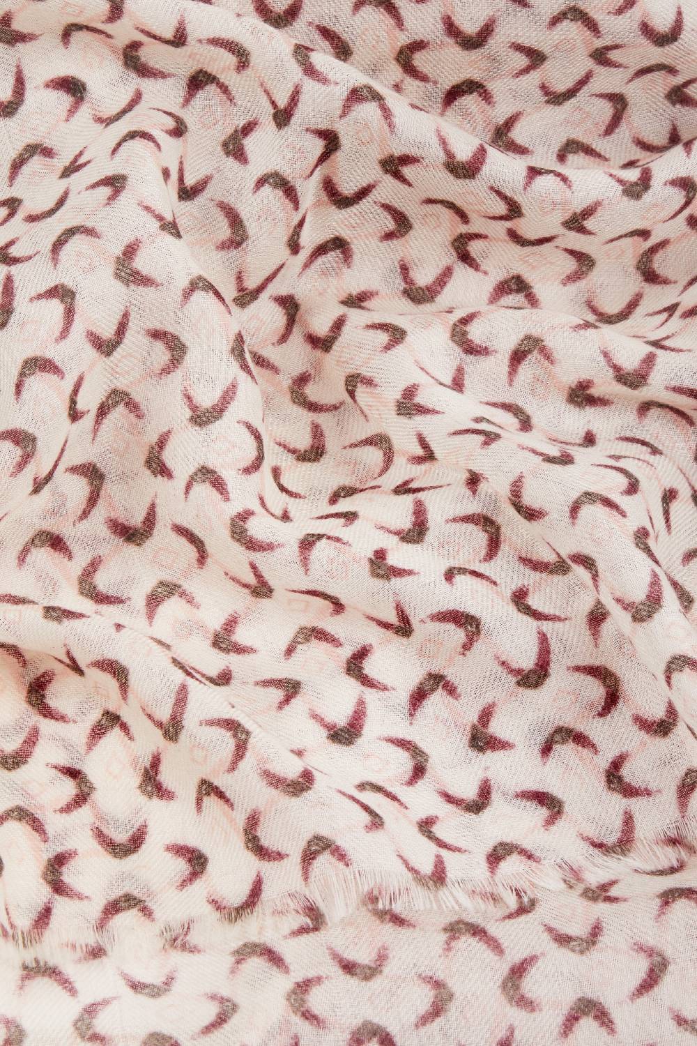 Piacenza 1733 Stola Naruba disegni rosa e vinaccia Prezzo Ridotto