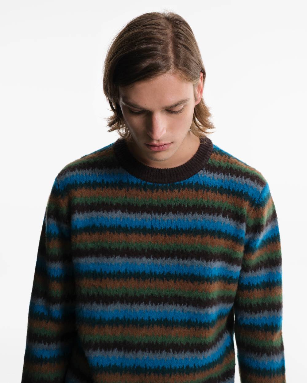 Piacenza 1733 Maglia in Cashmere fantasia verde Outlet