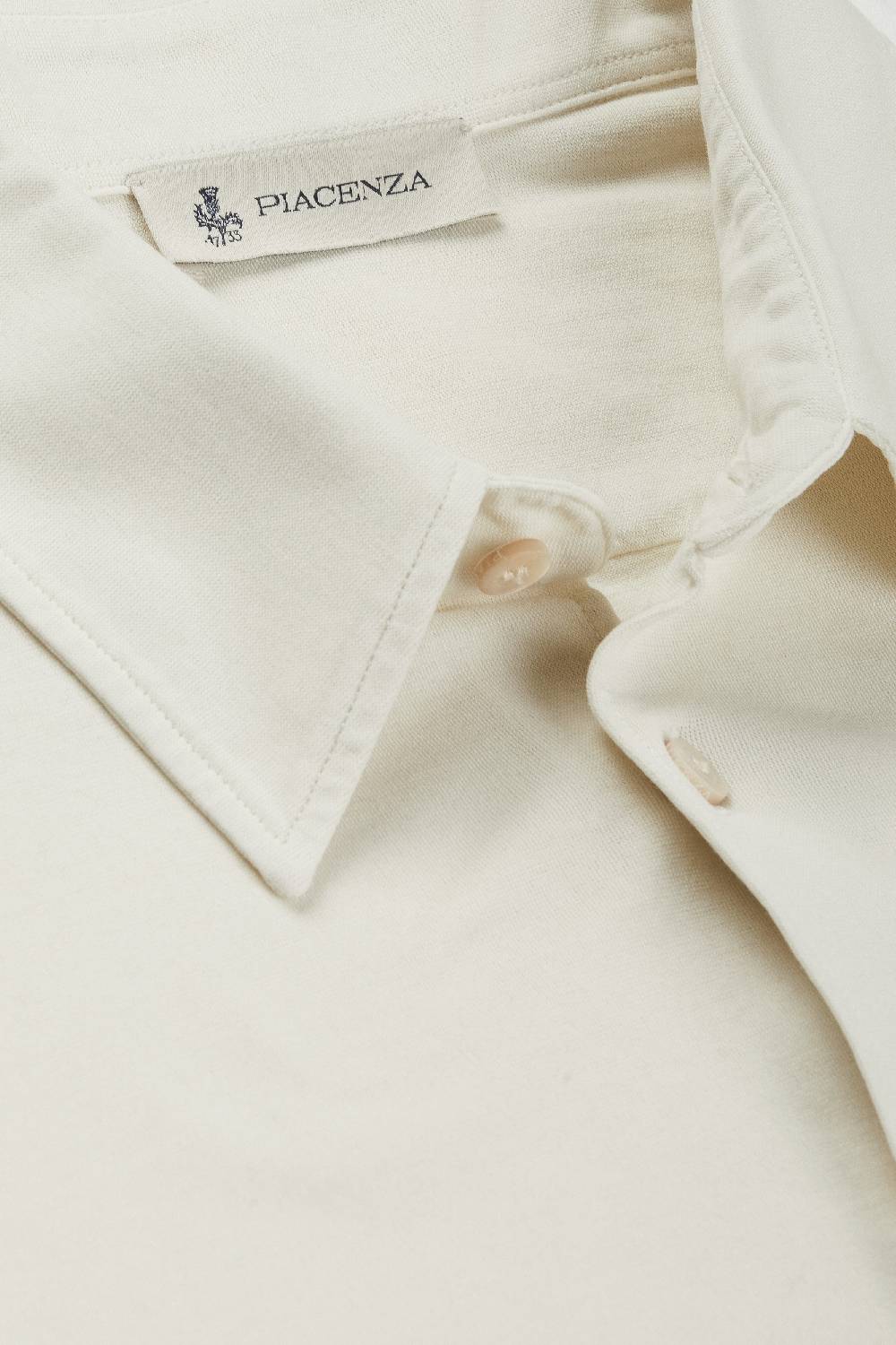 Piacenza 1733 Camicia fresh jersey panna Italy
