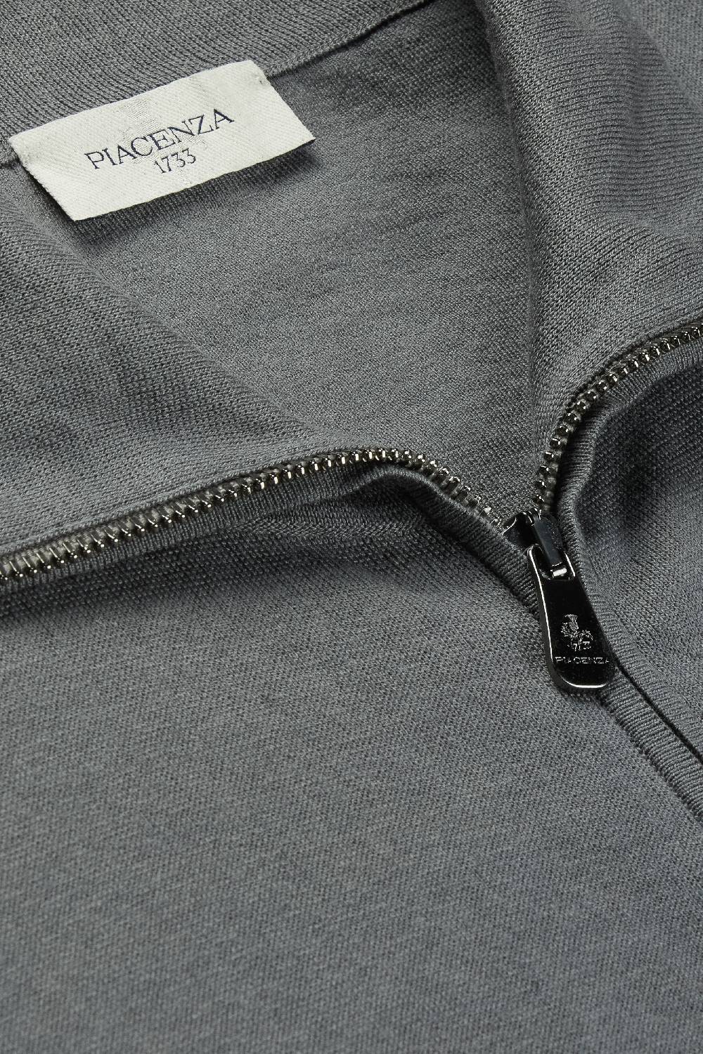 Piacenza 1733 Cardigan full zip grigio scuro Acquista Ora