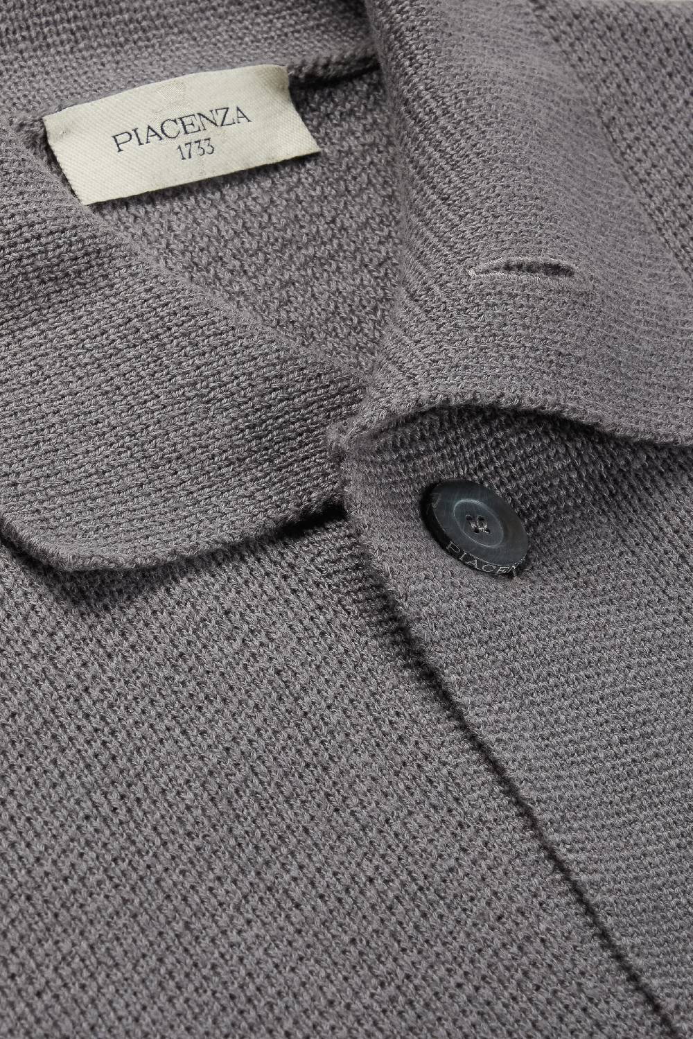 Piacenza 1733 Cardigan/Camicia con bottoni grigio scuro Shopping Online