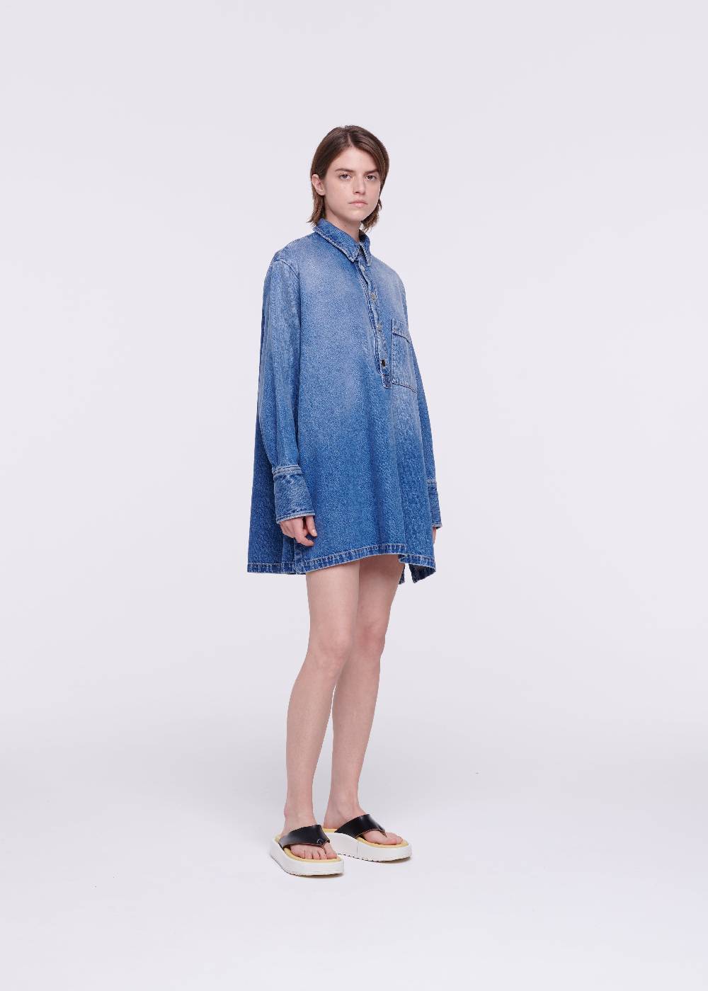 ﻿Plan C CAMICIA IN DENIM In Vendita