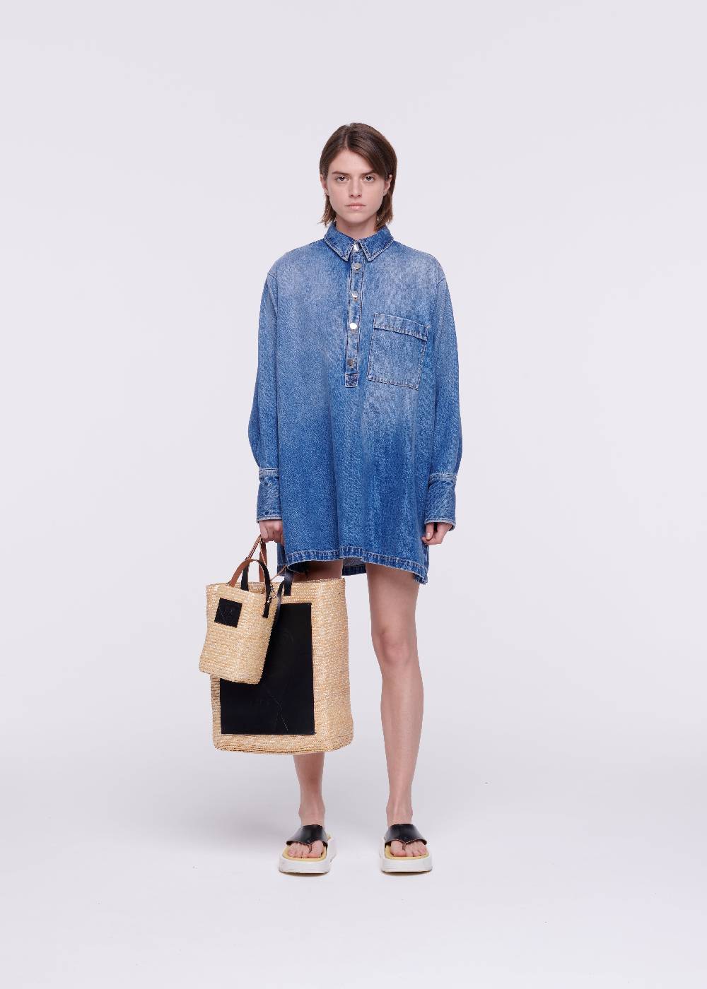 ﻿Plan C CAMICIA IN DENIM In Vendita