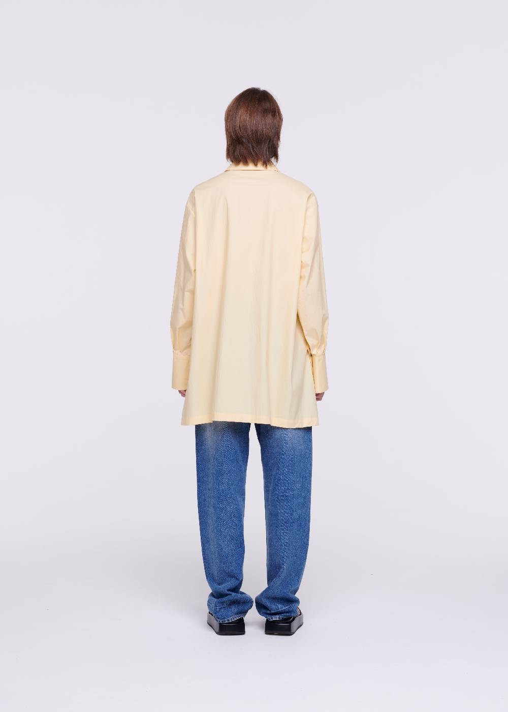 Plan C CAMICIA IN COTONE COLOR ZABAIONE Vendita Calda