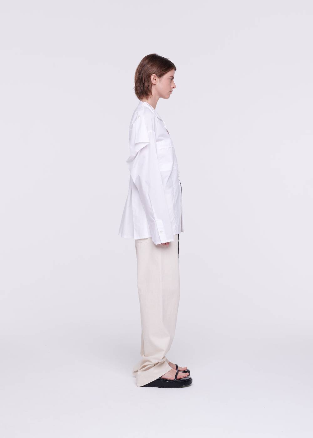 Plan C CAMICIA BIANCA CON STRUTTURA QUADRATA Vendita Economica