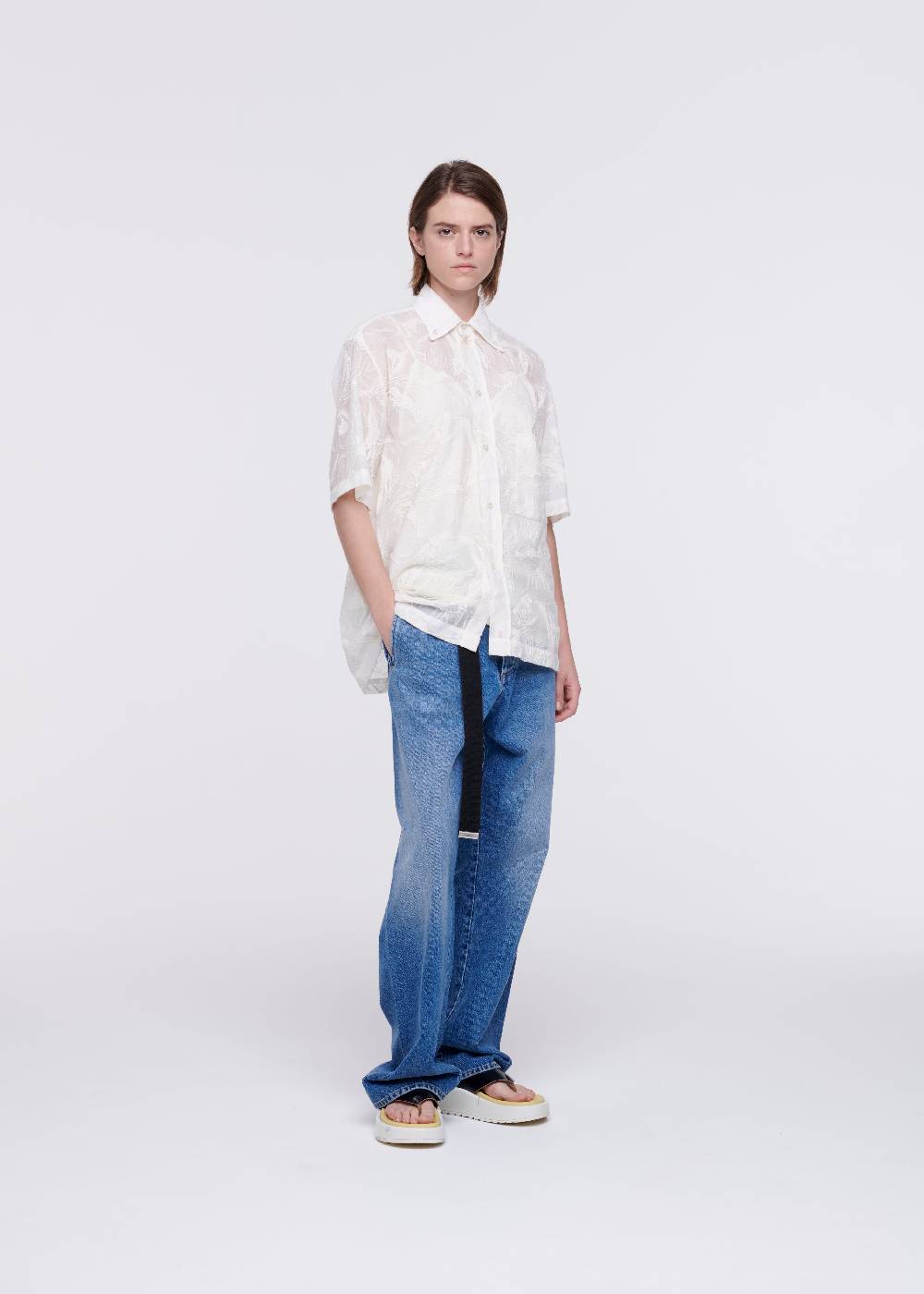 Plan C CAMICIA IN COTONE RICAMATA A FIORI I Più Venduti