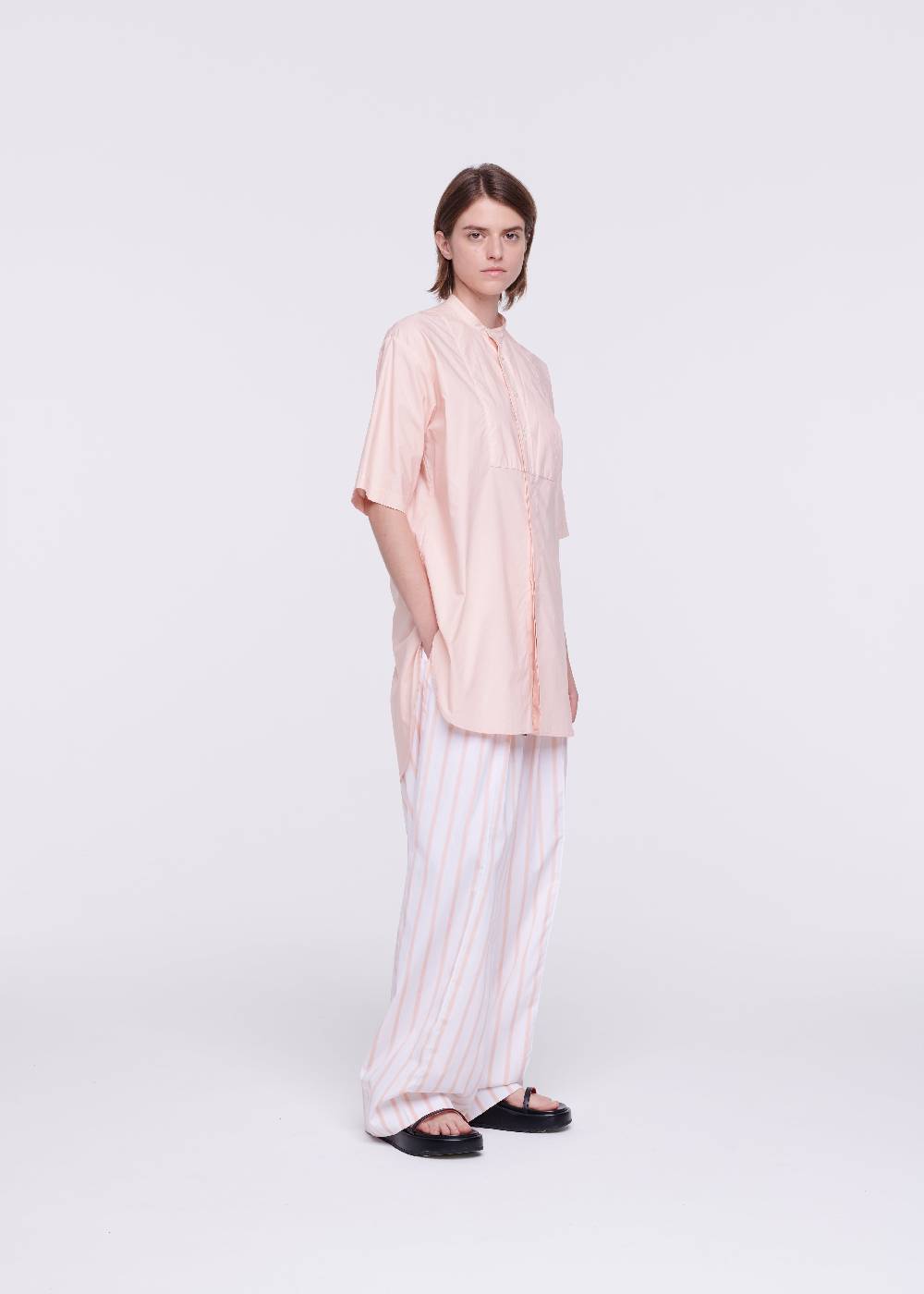 Plan C CAMICIA IN POPELINE IN COTONE ROSA Negozio