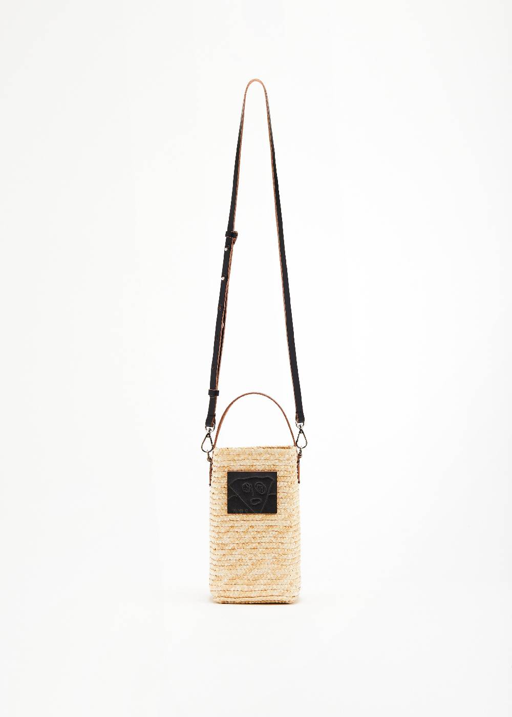 Plan C POUCH IN PAGLIA FIORENTINA "PILI E BIANCA" Moda