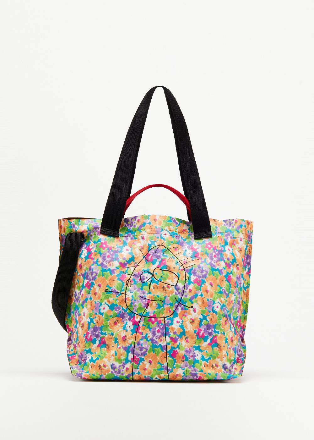 Plan C SHOPPER CON STAMPA FLOREALE "PILI AND BIANCA" MEDIA Italia