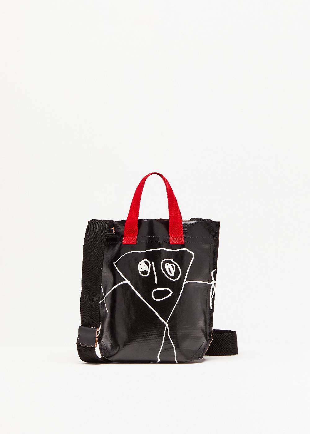 Plan C SHOPPER NERA "PILI E BIANCA" MINI In Linea