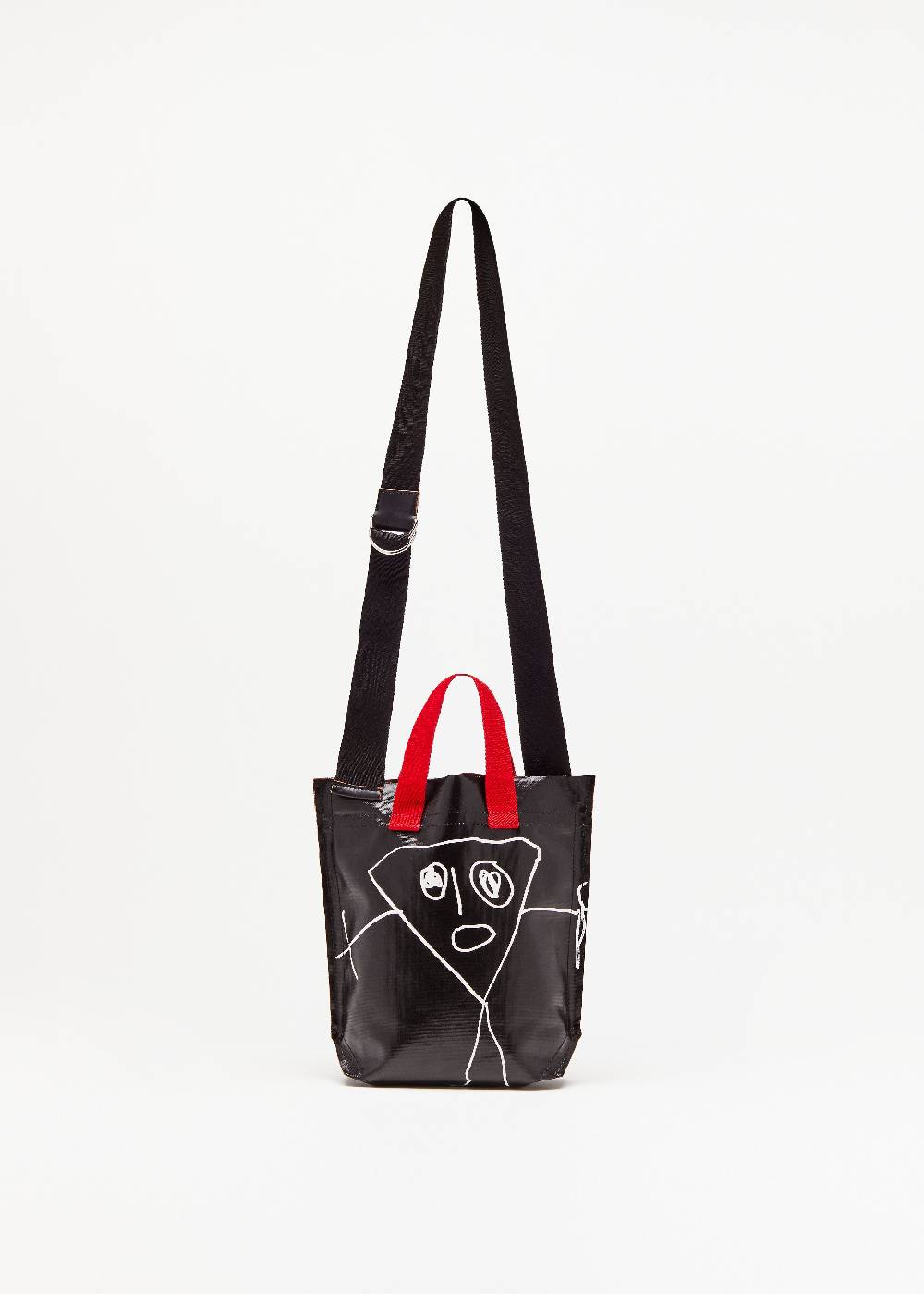 Plan C SHOPPER NERA "PILI E BIANCA" MINI In Linea