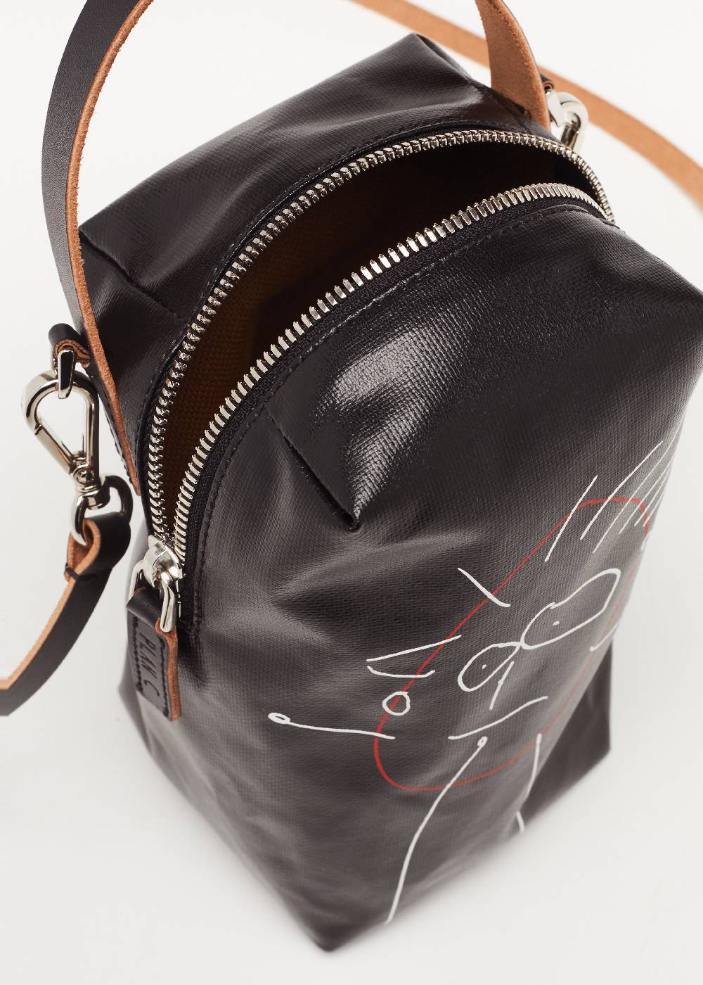 Plan C POUCH NERA "PILI E BIANCA" Promozione