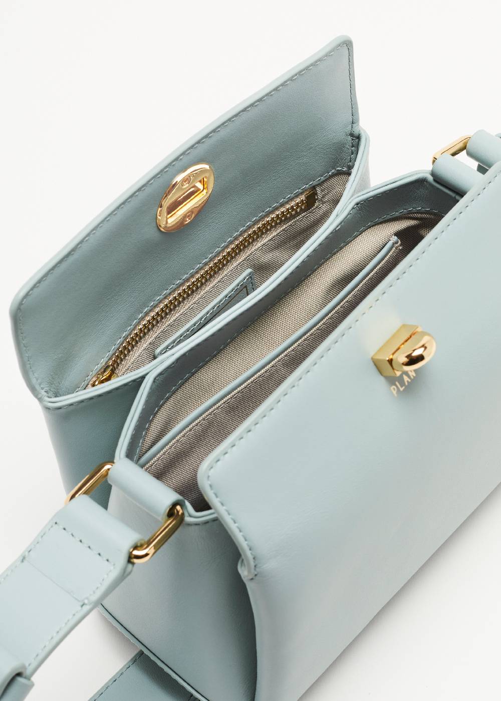Plan C BORSA MINI FOLDED CELESTE Prezzo Ridotto