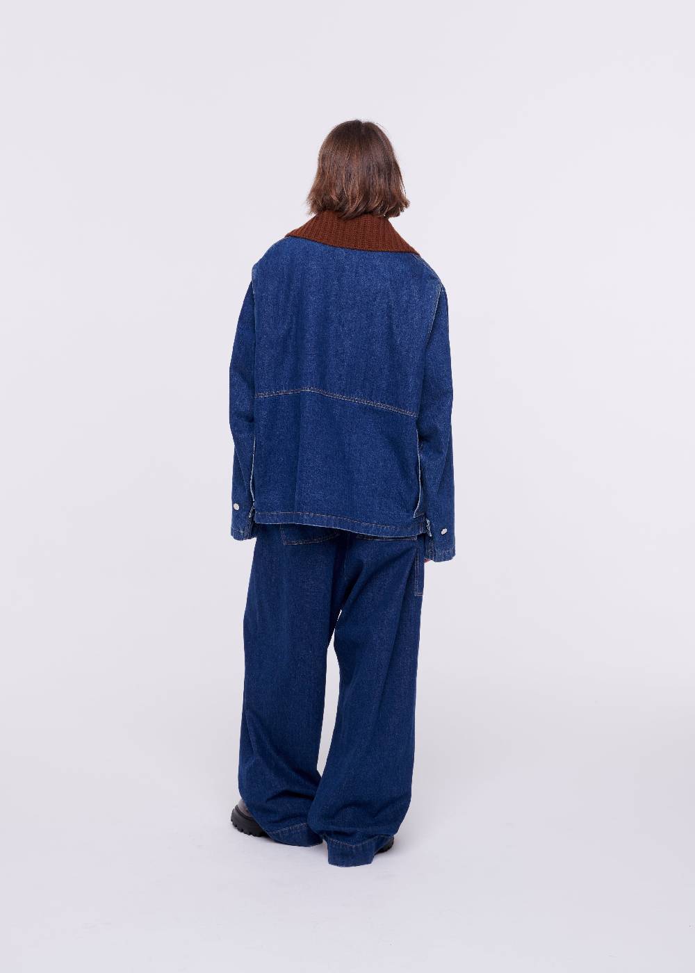 Plan C GIACCA IN DENIM CON COLLETTO IN MAGLIA REMOVIBILE Online