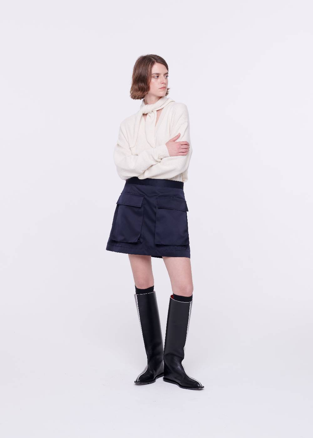 Plan C MINIGONNA BLU IN DUCHESSE Saldi