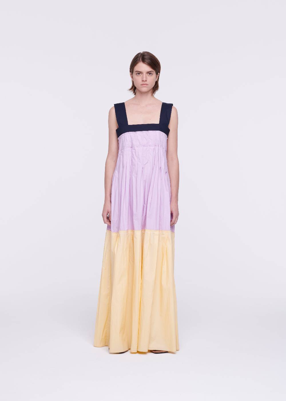 Plan C ABITO LUNGO IN COTONE COLOR BLOCK Hotsell