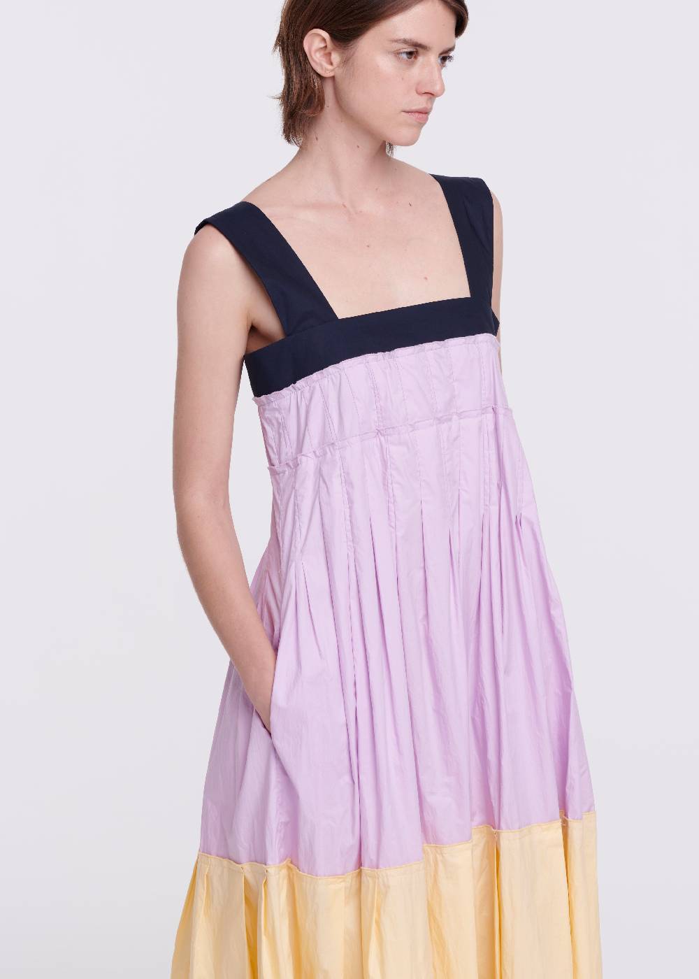 Plan C ABITO LUNGO IN COTONE COLOR BLOCK Hotsell