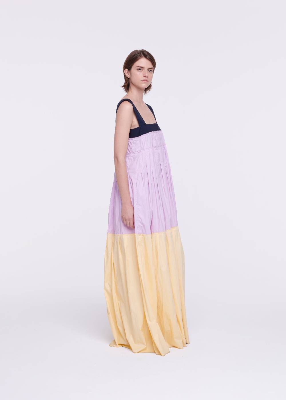 Plan C ABITO LUNGO IN COTONE COLOR BLOCK Hotsell