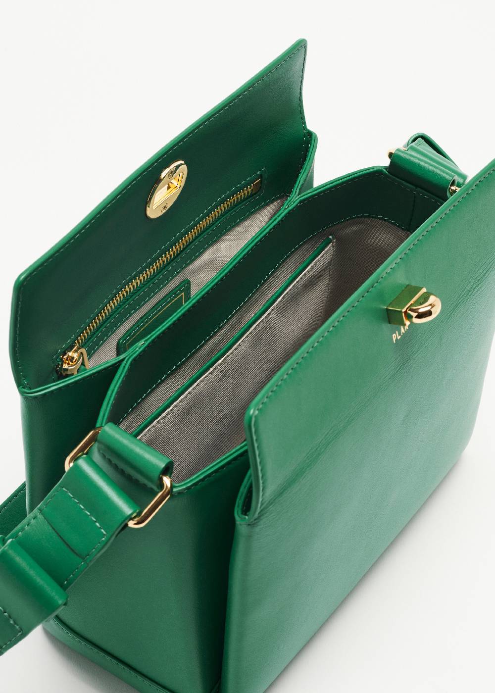 Plan C BORSA MEDIA FOLDED SMERALDO Nuova