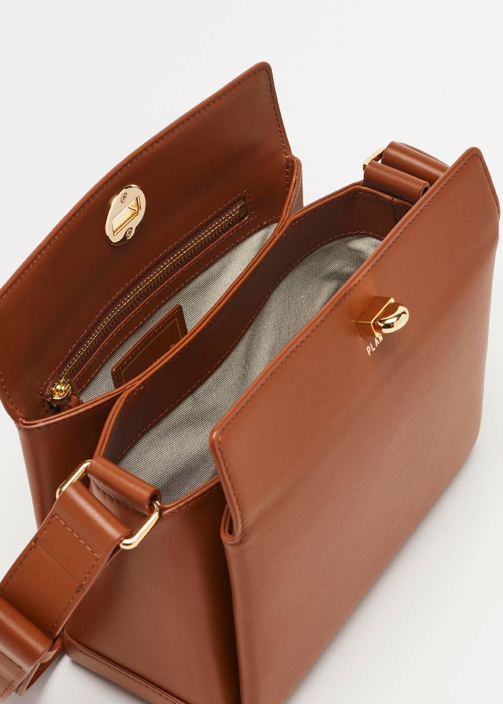 Plan C BORSA MEDIA FOLDED TABACCO Moda