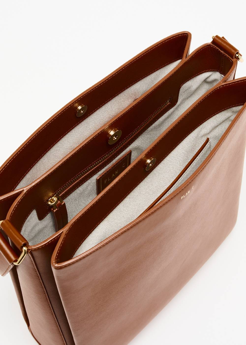 Plan C BORSA TOTE FOLDED TABACCO 2025