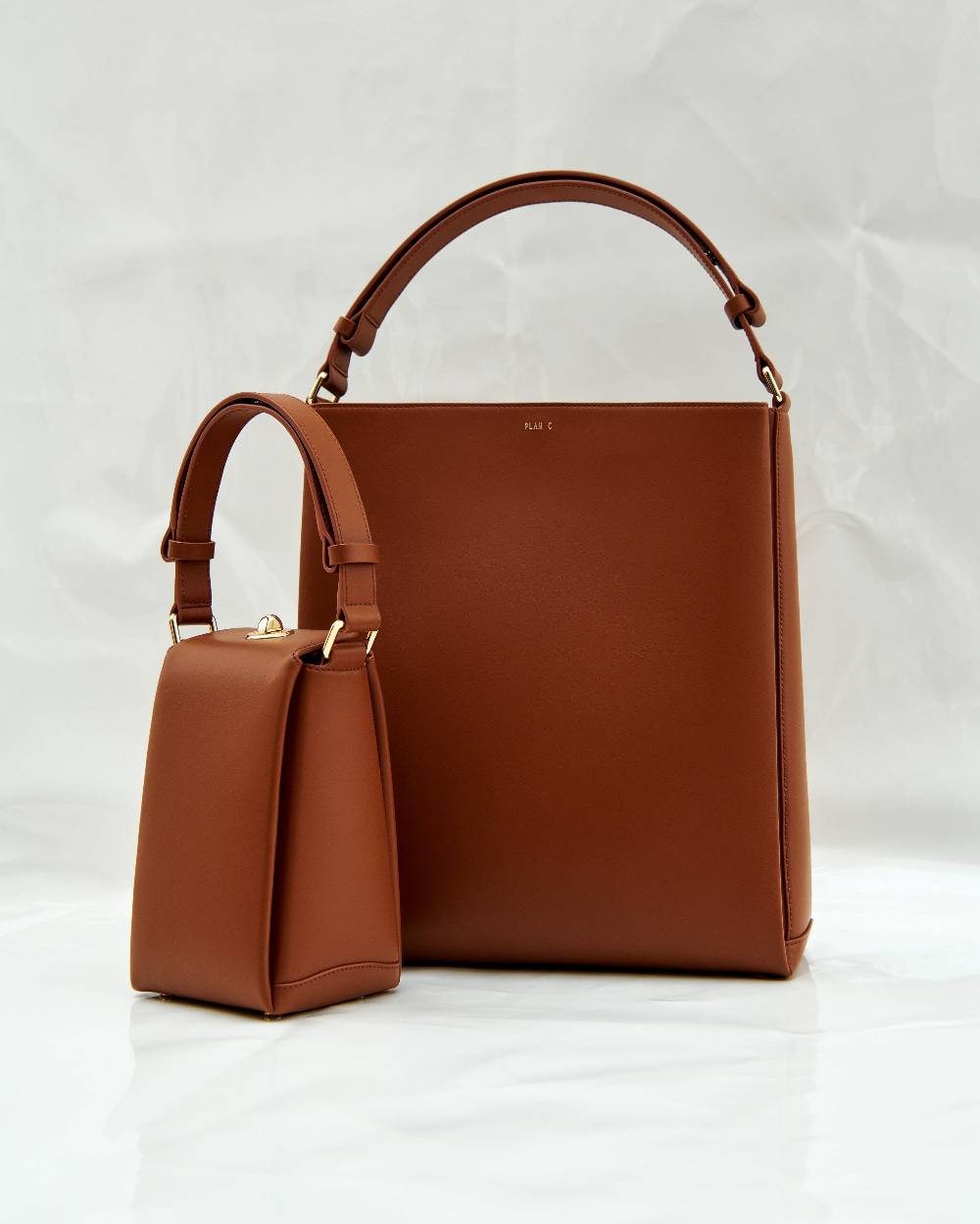 Plan C BORSA TOTE FOLDED TABACCO 2025