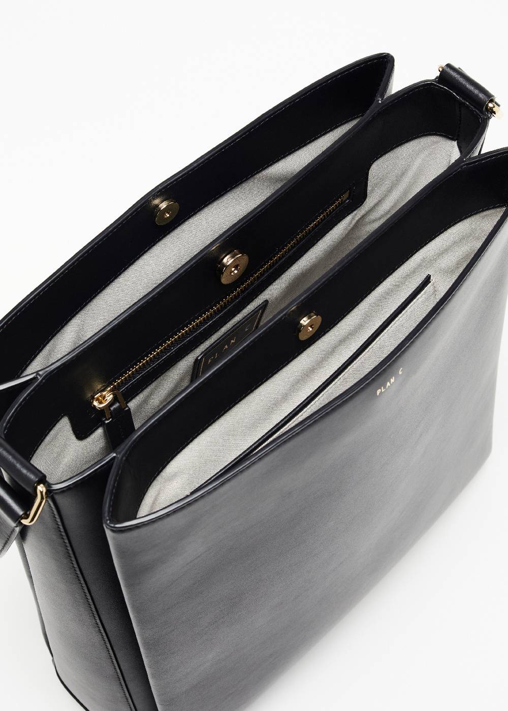 Plan C BORSA TOTE FOLDED NERA Italy