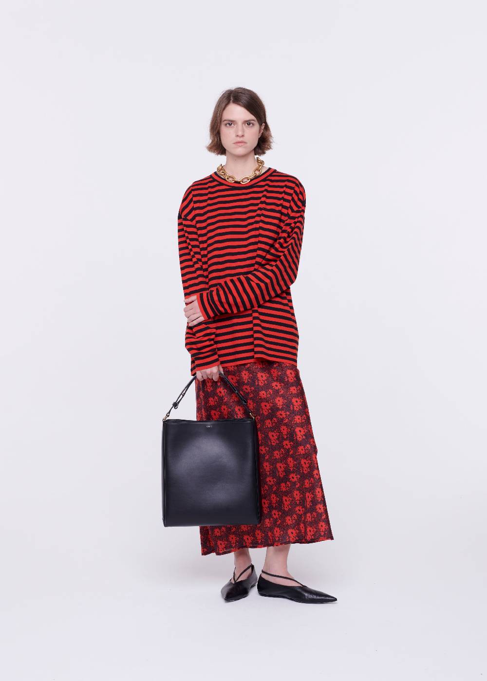 Plan C BORSA TOTE FOLDED NERA Italy
