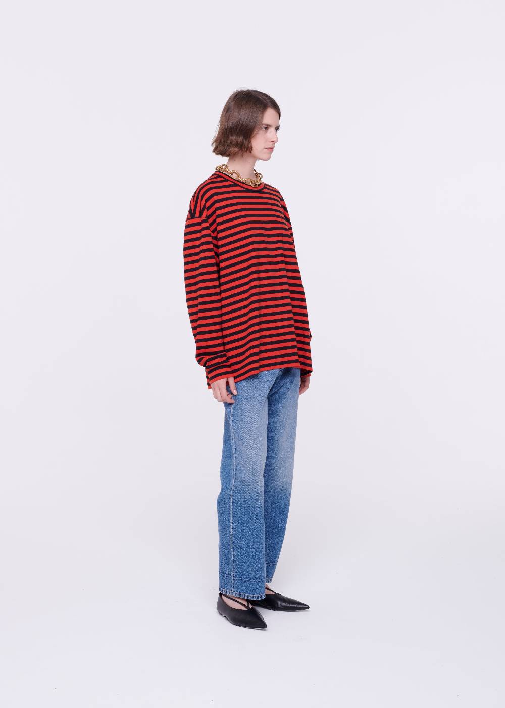 Plan C T-SHIRT A MANICHE LUNGHE A RIGHE Acquista Ora